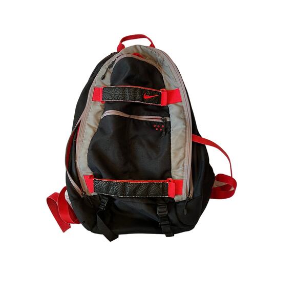 Nike Red Black Padded Computer Backpack - Picture 1 of 4